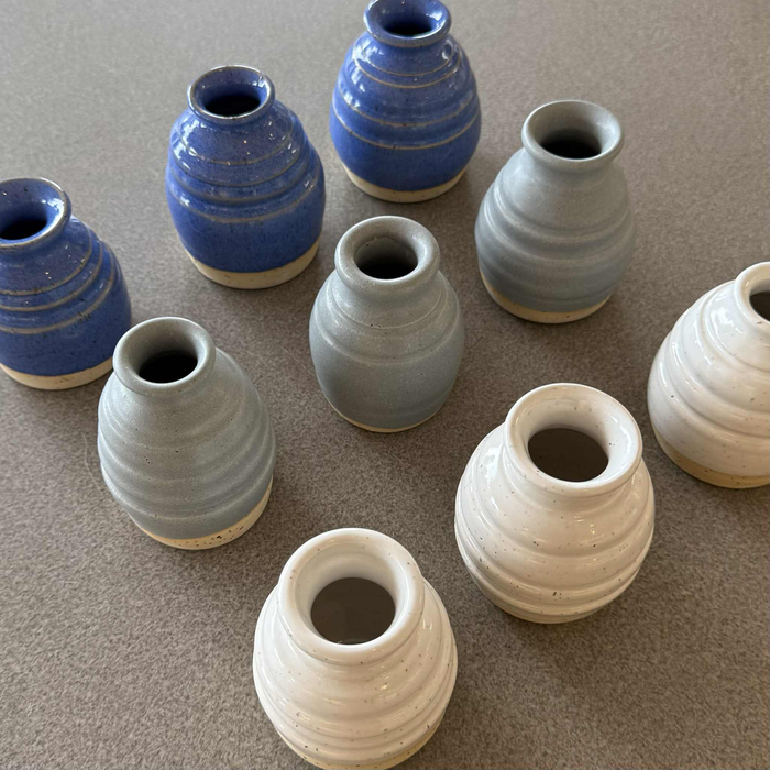 Budette Vase Satin Blues #2