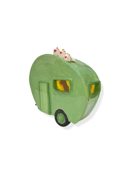 Caravan Green with Birds